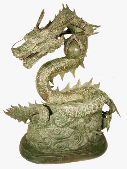 Chinese Dragon Holding Ball Fountain